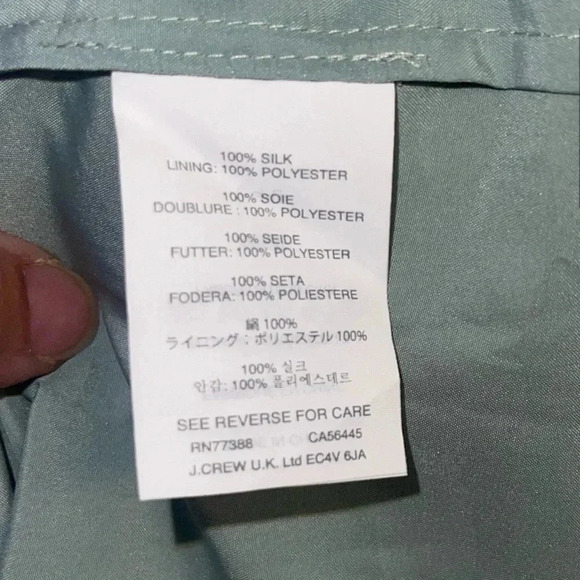 NWT Silk Crew Dress size 2 wedding bridesmaid Kelly green cocktail fairy core - Picture 8 of 9